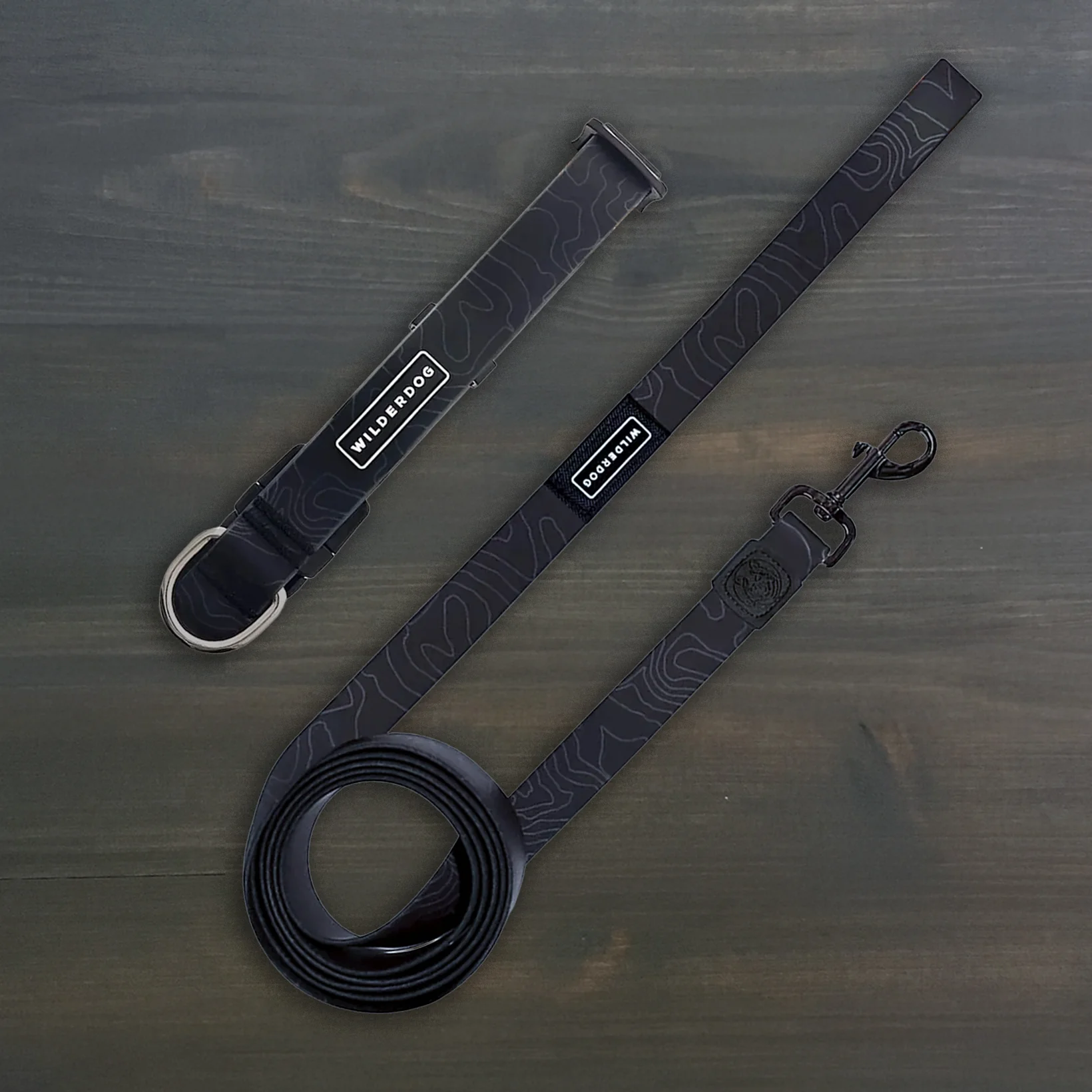 Black Waterproof Leash + Collar Bundle